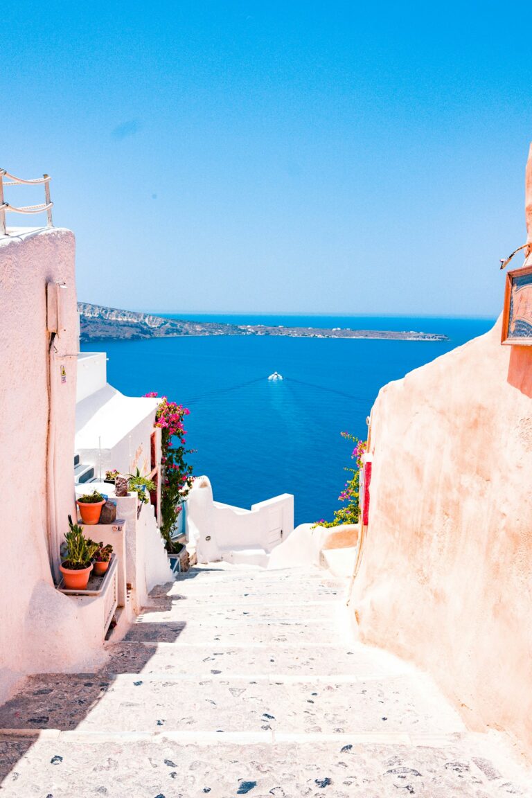 Stone village and Mediterranean landscape in Provence